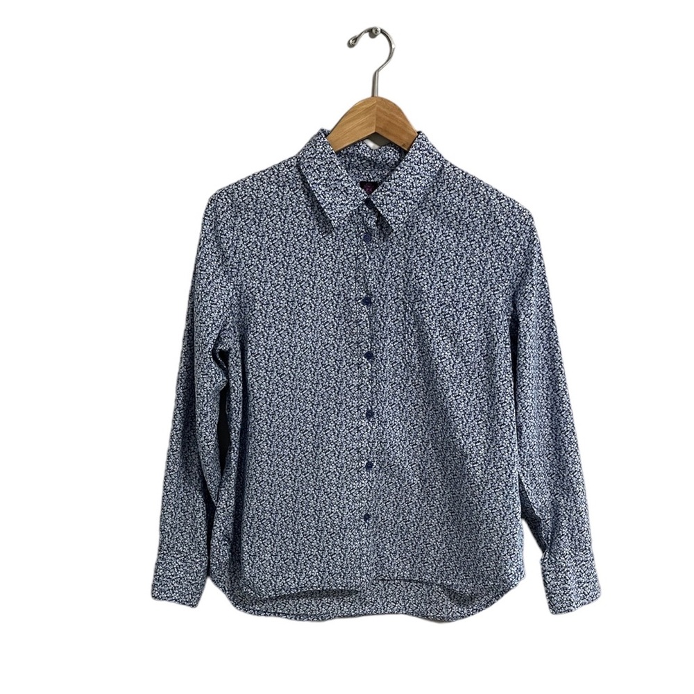 Liberty Arts Fabrics Floral Print Cotton Button Down